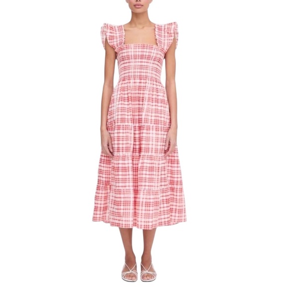 Hill House Ellie Nap Dress. Watercolor Gingham - Cherry. M. NWT. - Picture 3 of 6